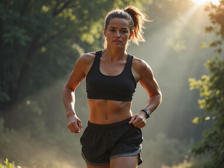 Αθλητής που τρέχει με ενέργεια, συμβολίζοντας την αθλητική διατροφή